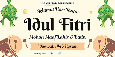 banner ucapan selamat idul fitri dari adnanmediaidn